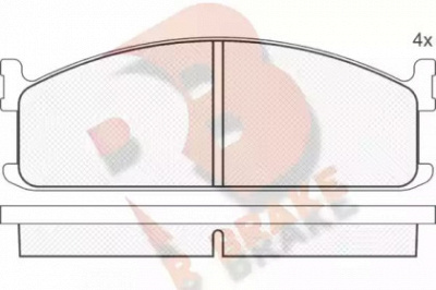 R BRAKE rb0521 -  Комплект тормозных колодок, дисковый тормоз